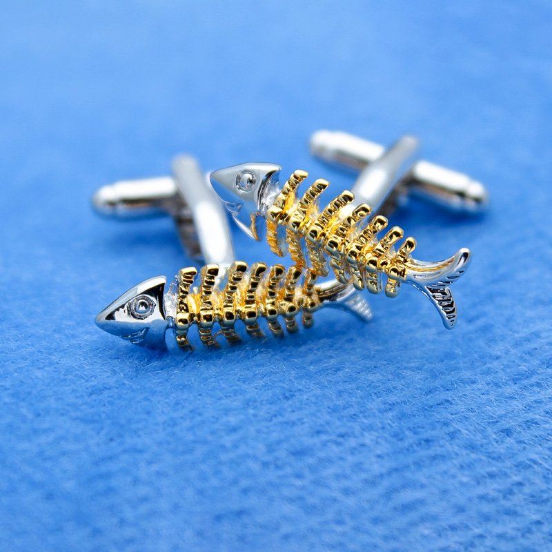 Fish Bone Cufflinks
