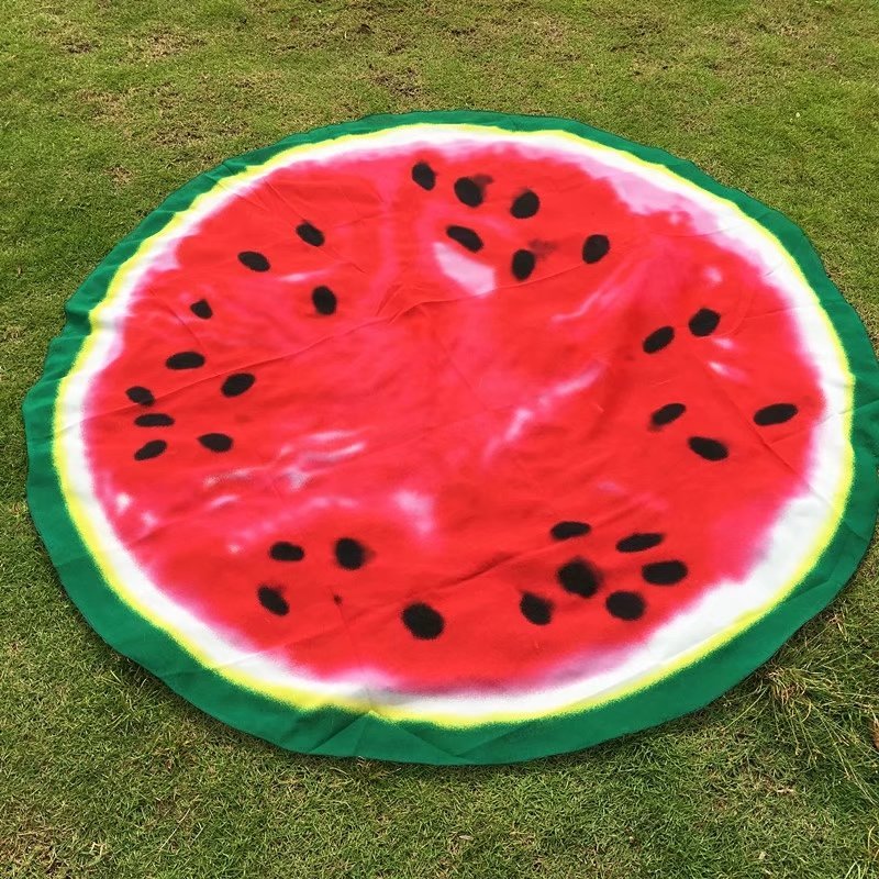 Watermelon Round Beach Towel