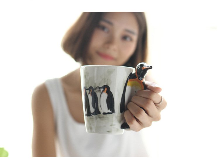 3D Ocean Animals Series Painted Coffee Cup