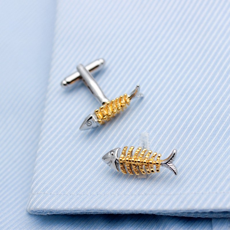 Fish Bone Cufflinks
