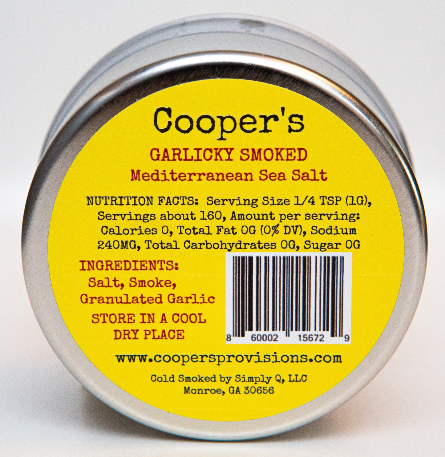 "Garlicky" Smoked Mediterranean Sea Salt