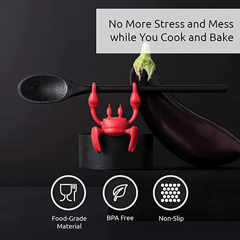 Red Crab Heatproof Spoon Holder