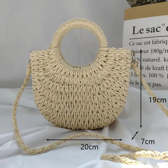Artisan Woven Straw Bag