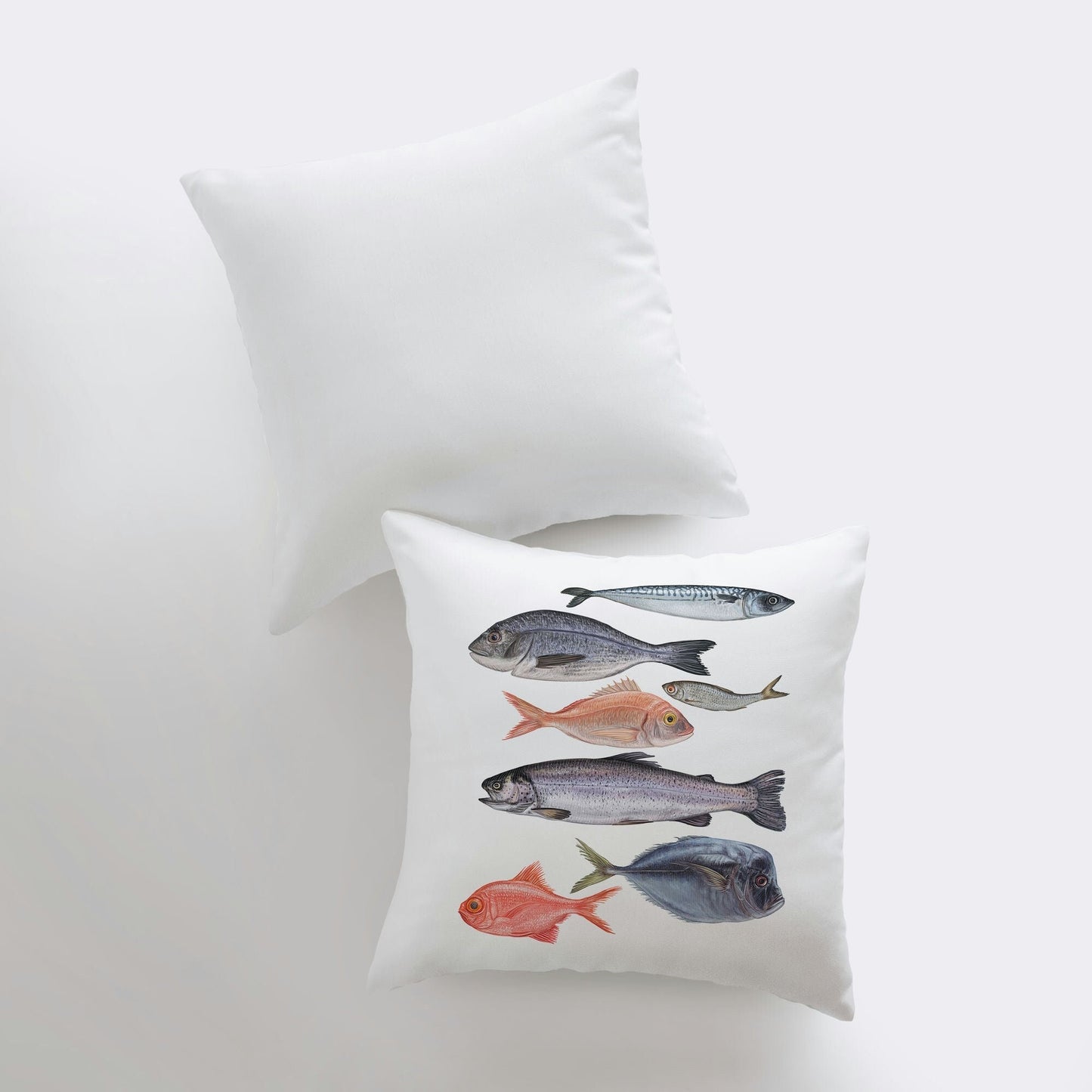 Seven Fish | Crustaceans | Throw Pillow | Home Decor | Modern Decor |