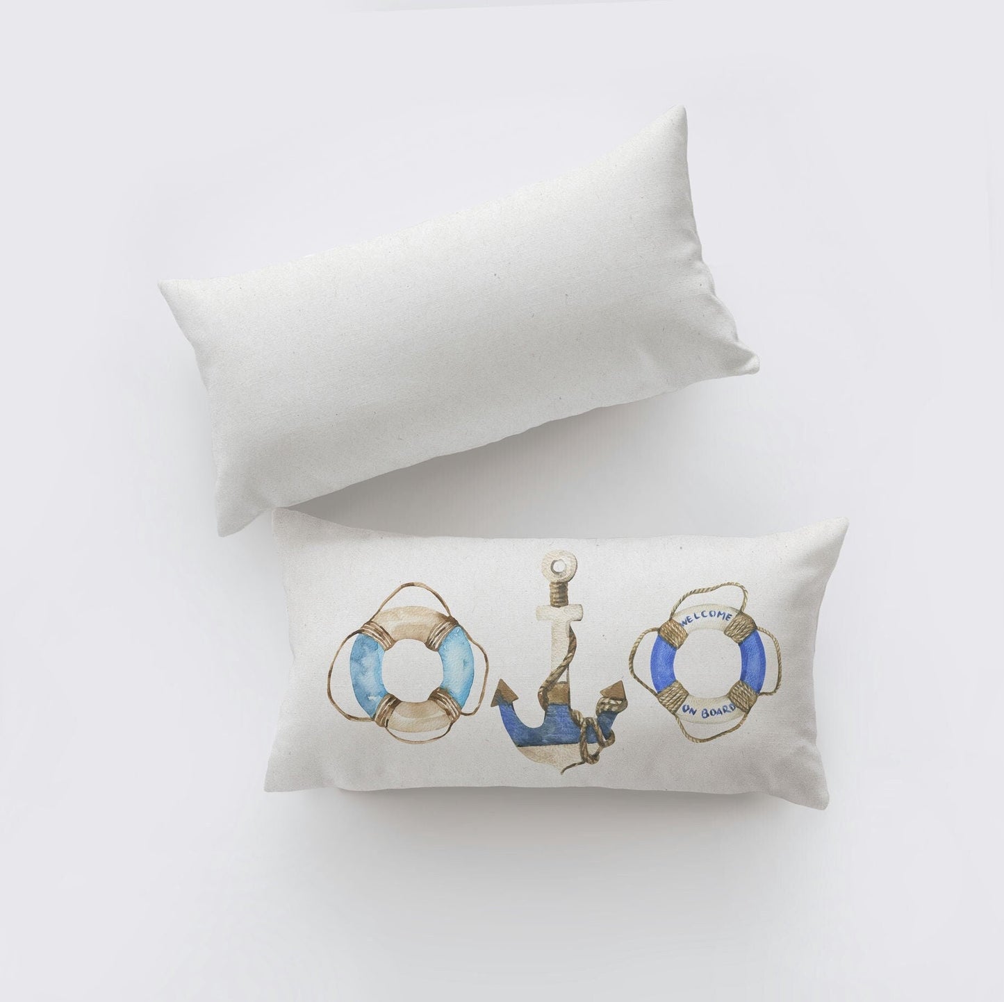 Anchor | 20x10 | Watercolor | Throw Pillow | Home Décor | Coastal