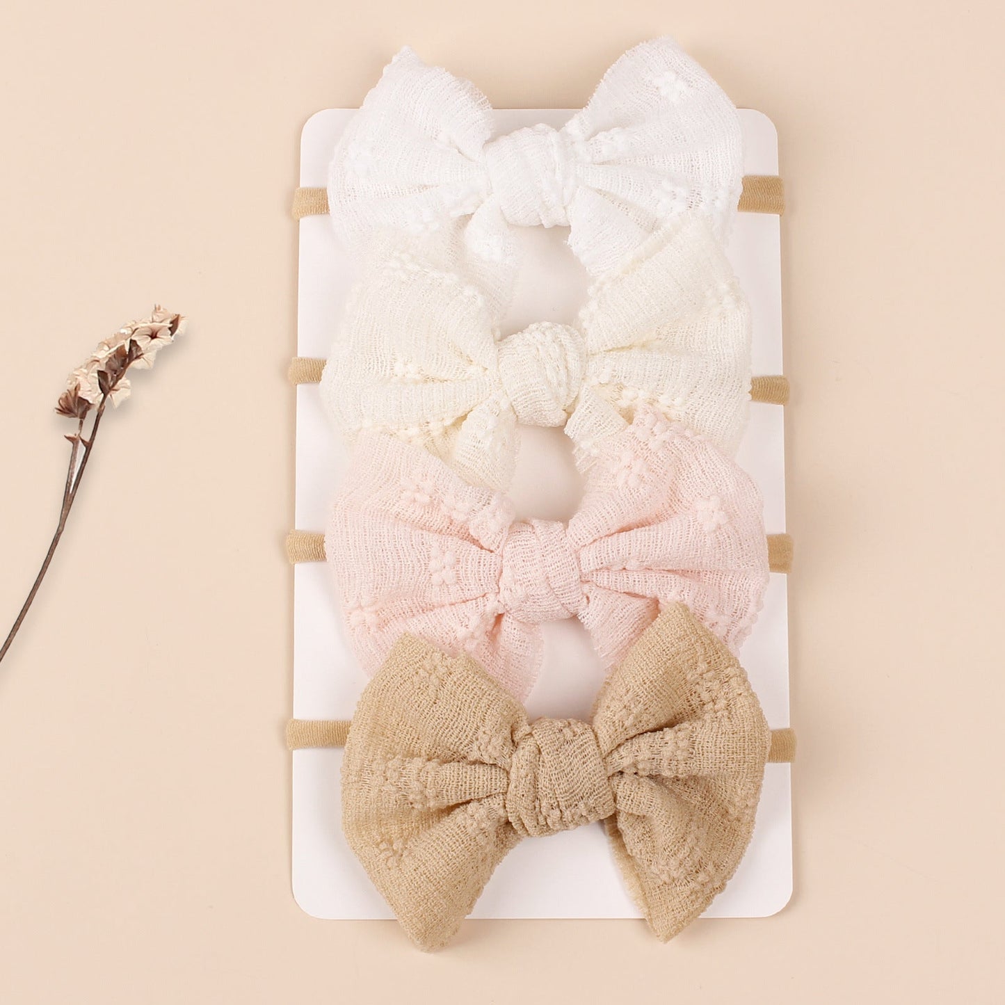 Baby Simple Style Bow Tie Hair Tape For Children