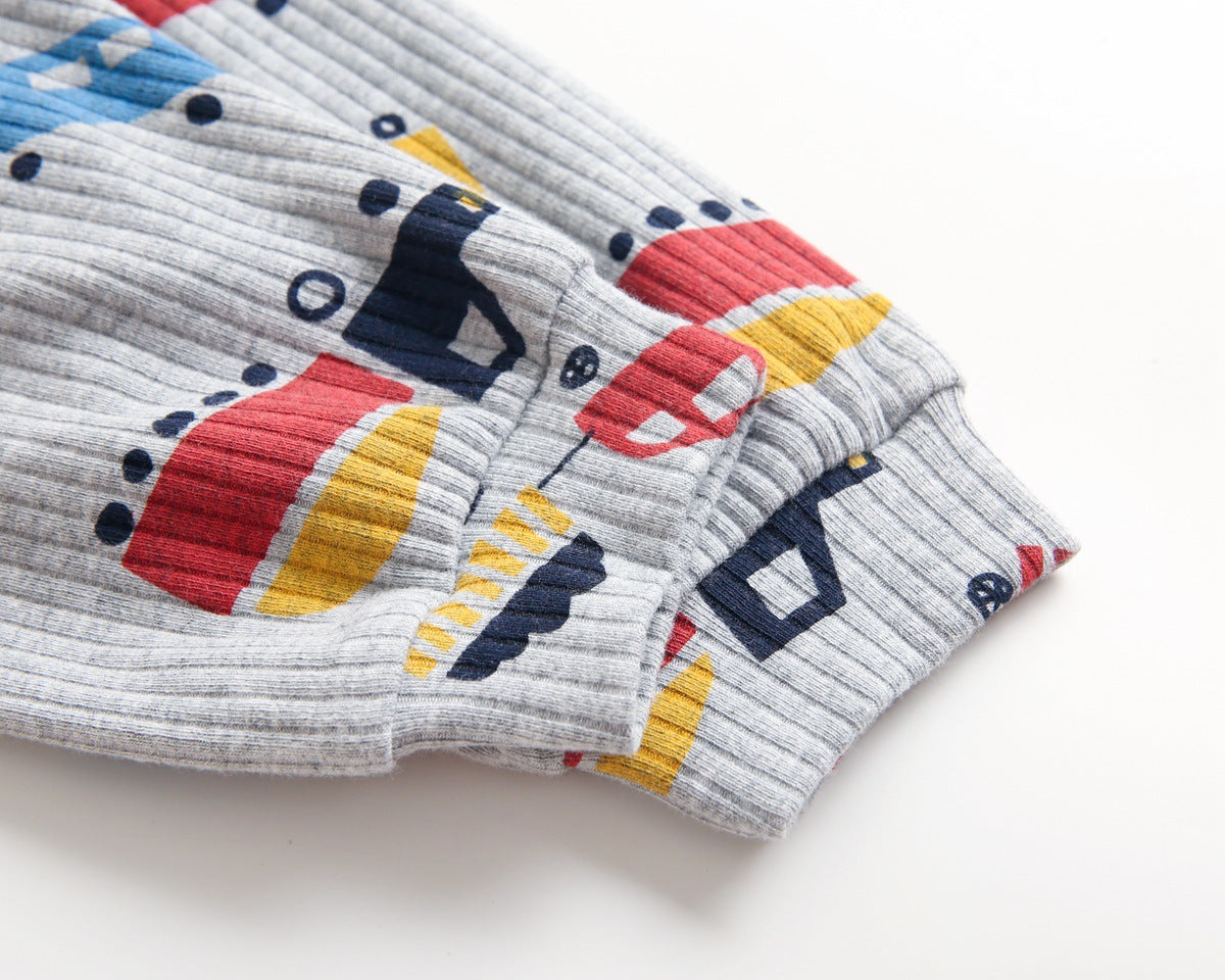 Baby 2pcs Cartoon Graphic Soft Cotton Shirt Combo Pants Sets Tracksuit