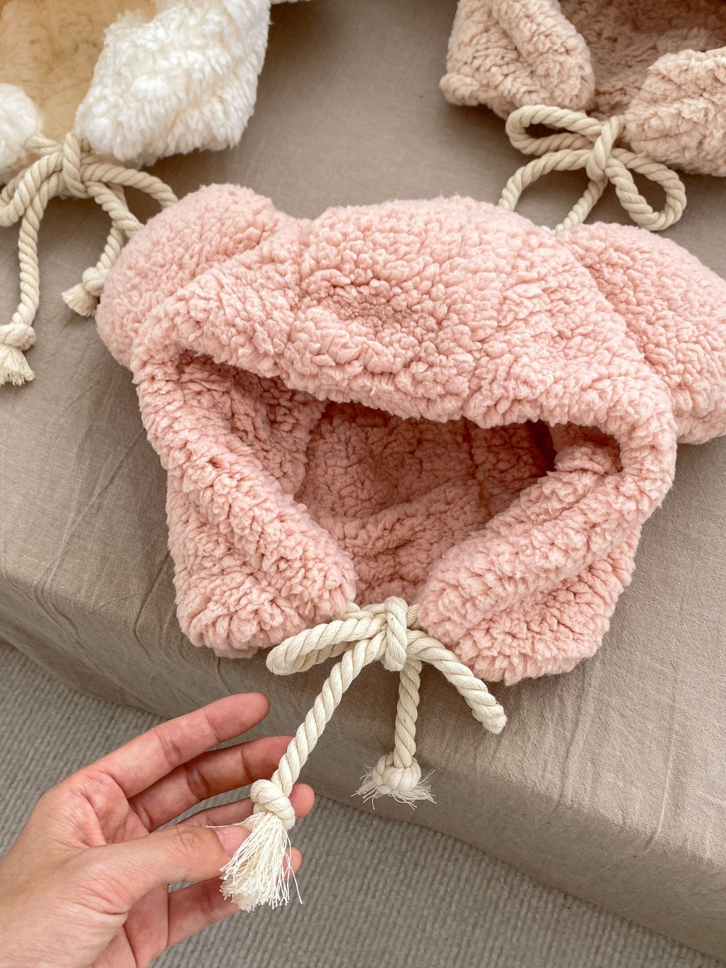 Winter Infant Baby Boys And Girls Solid Fluffy Thermal BOMBER Hats