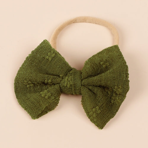 Baby Simple Style Bow Tie Hair Tape For Children