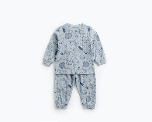Baby 2pcs Cartoon Graphic Soft Cotton Shirt Combo Pants Sets Tracksuit
