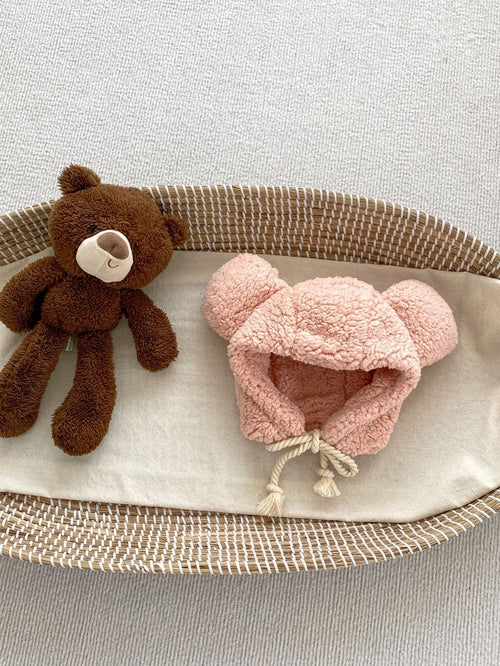Winter Infant Baby Boys And Girls Solid Fluffy Thermal BOMBER Hats