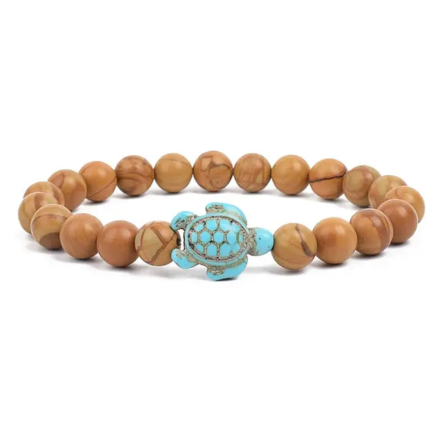 Ocean Turtles Stone Bracelet