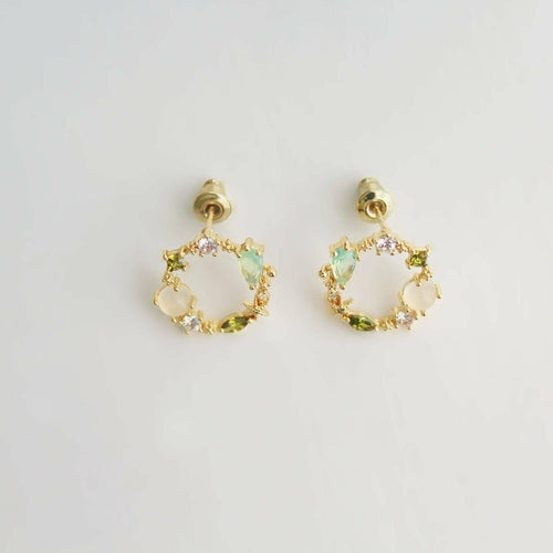 Summer Sea Treasures Earrings - Seashell and Starfish Purple Crystal