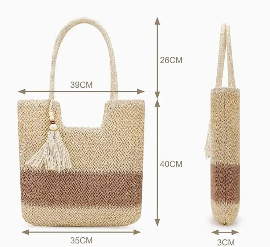 Tassel Shoulder Straw Beach Bags