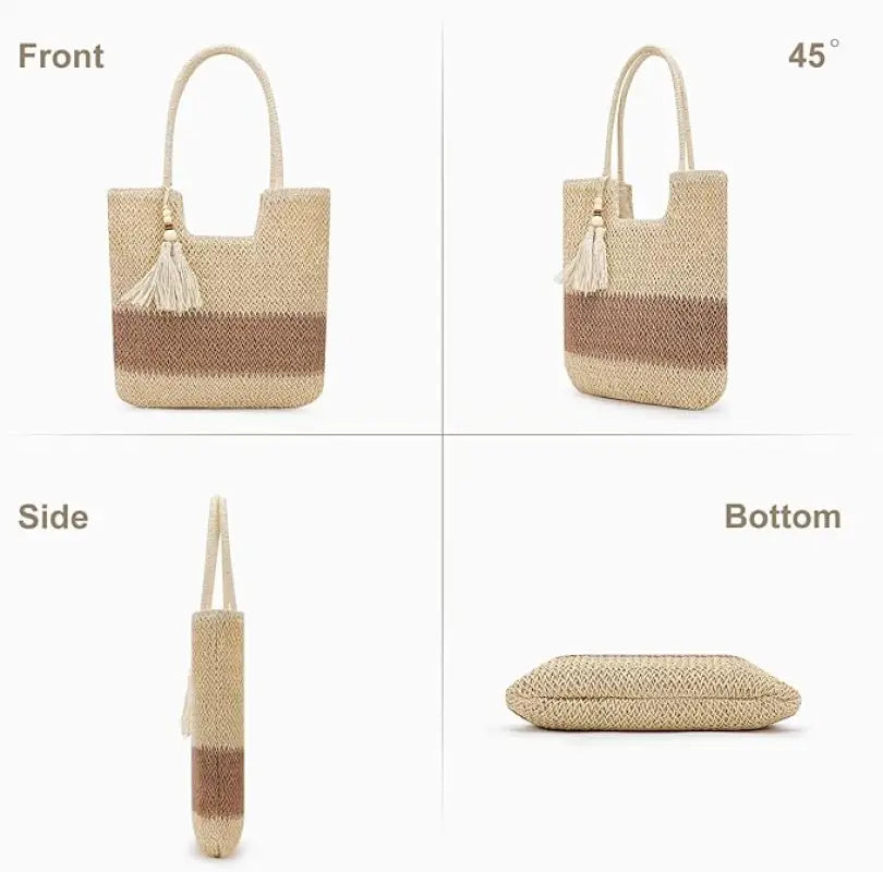 Tassel Shoulder Straw Beach Bags