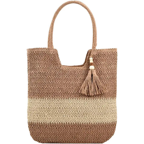 Tassel Shoulder Straw Beach Bags