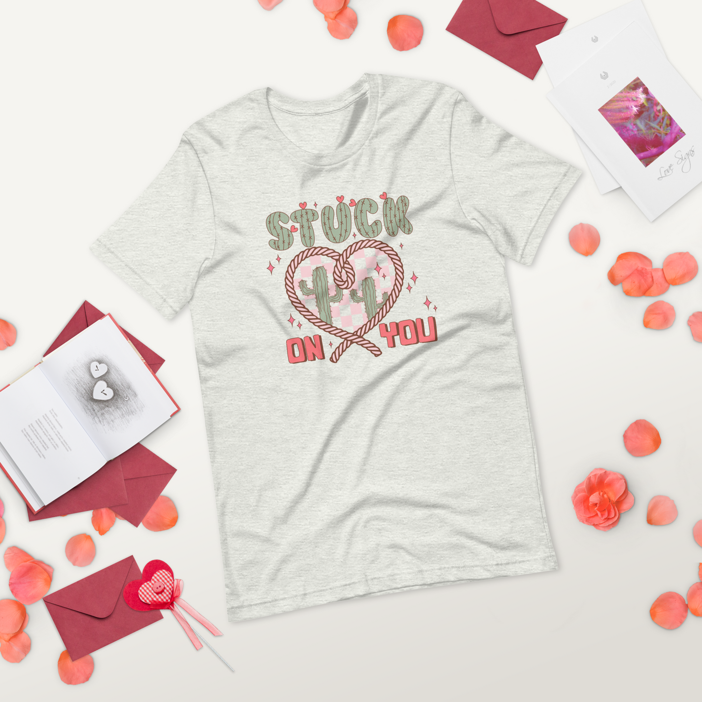 Stuck on You Western Style Cute Valentine's Day Unisex T-Shirt