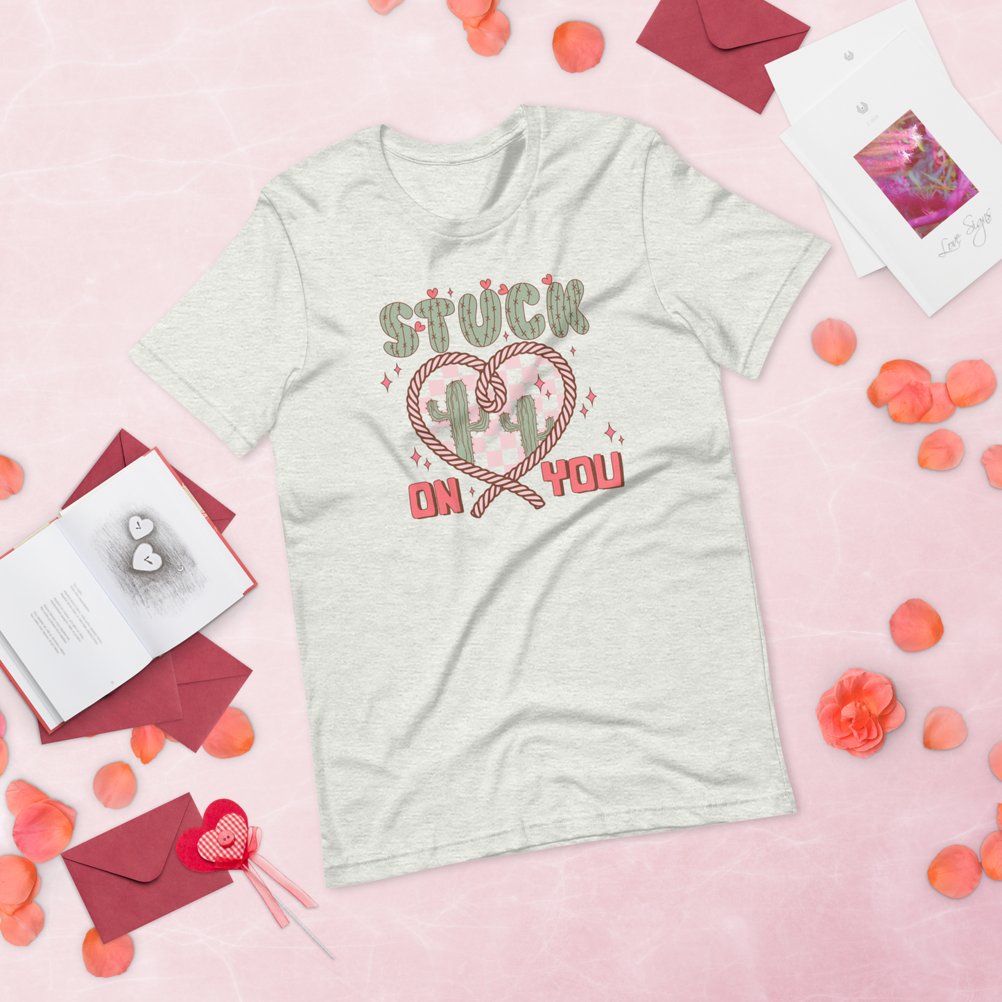 Stuck on You Western Style Cute Valentine's Day Unisex T-Shirt