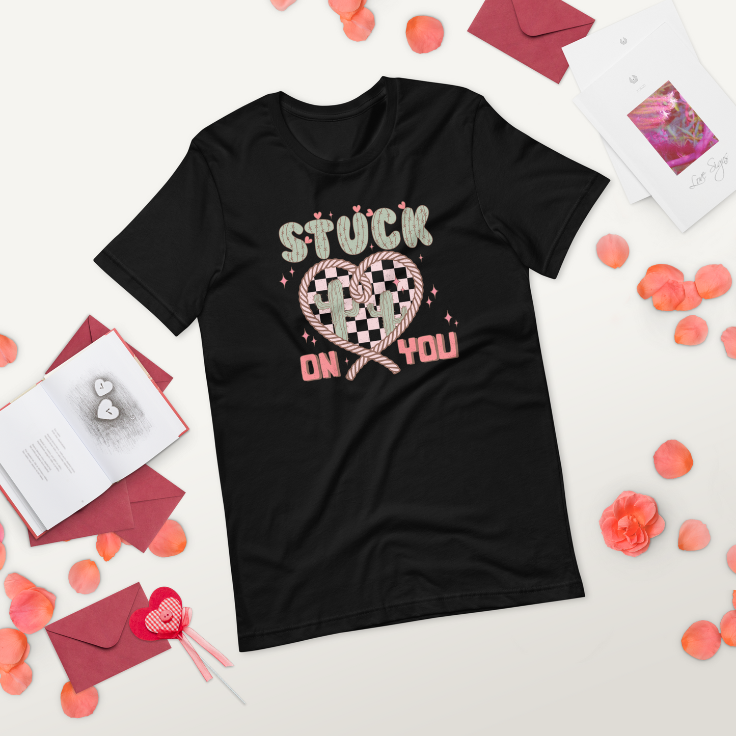 Stuck on You Western Style Cute Valentine's Day Unisex T-Shirt
