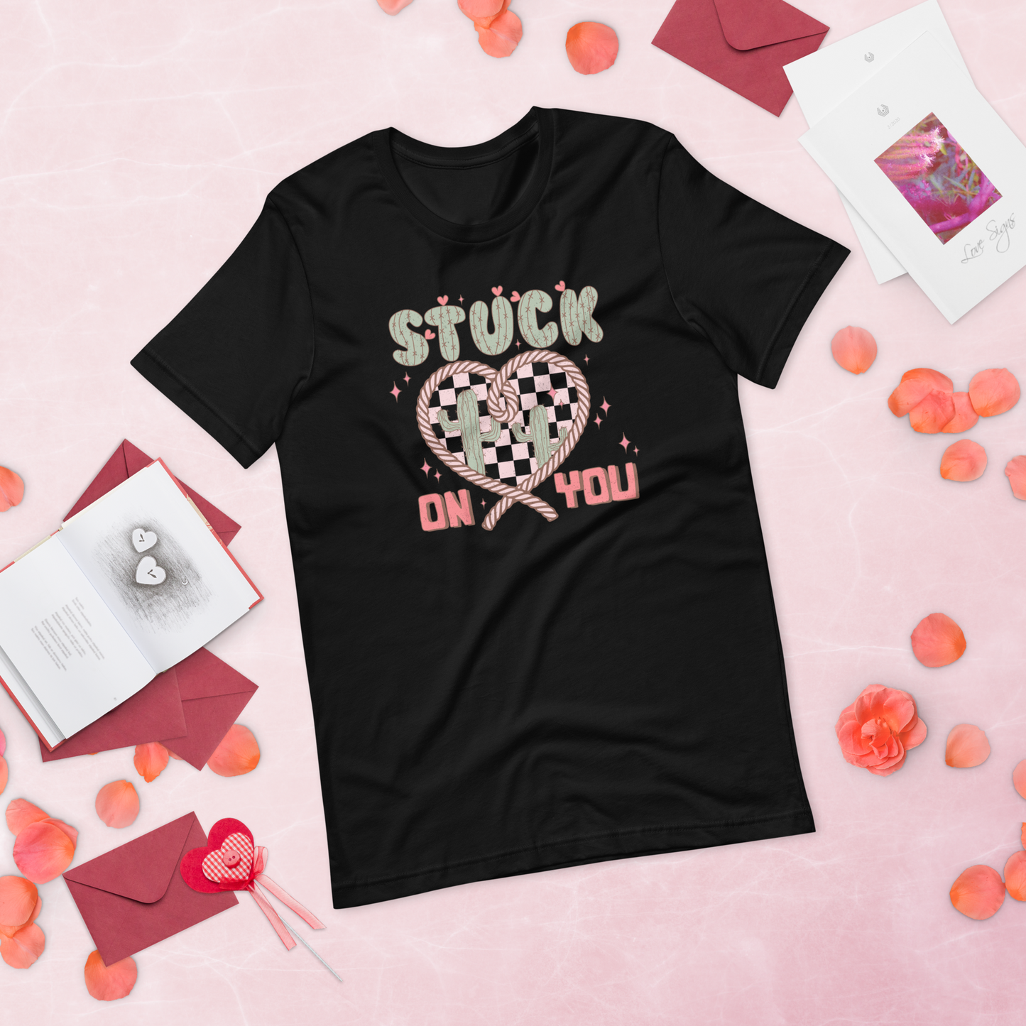 Stuck on You Western Style Cute Valentine's Day Unisex T-Shirt