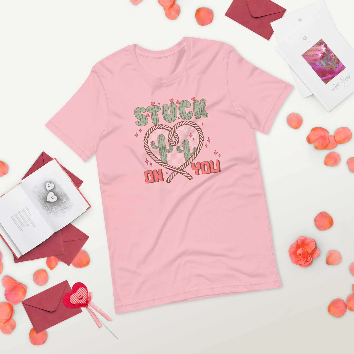 Stuck on You Western Style Cute Valentine's Day Unisex T-Shirt