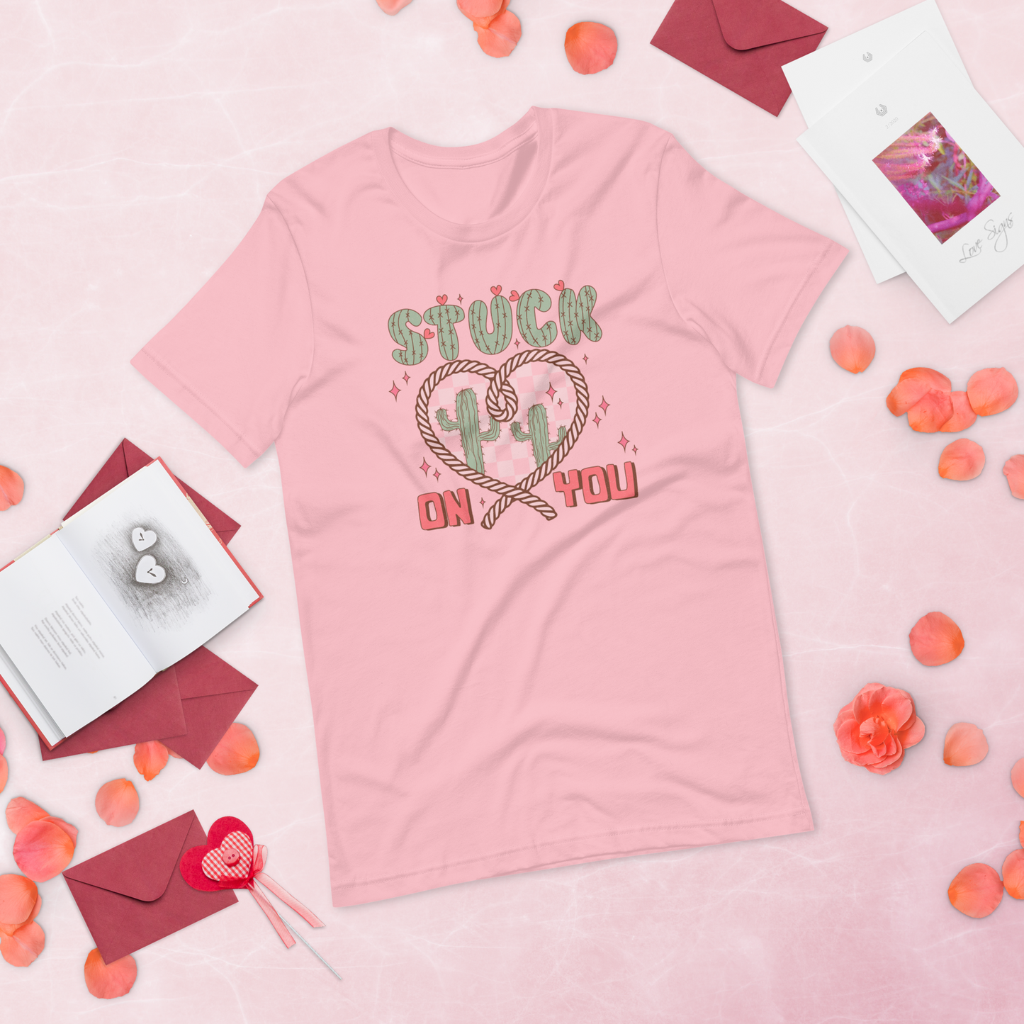 Stuck on You Western Style Cute Valentine's Day Unisex T-Shirt