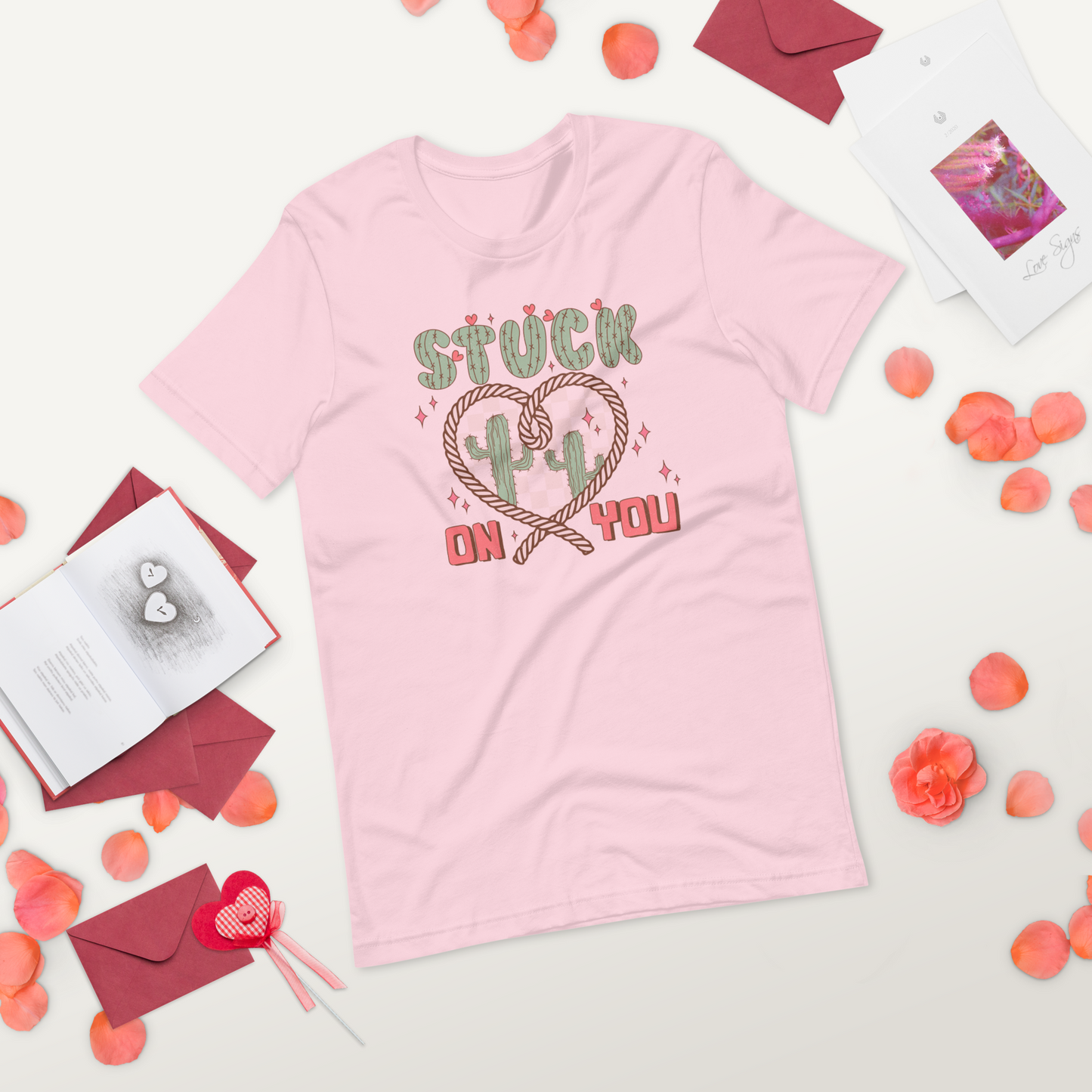Stuck on You Western Style Cute Valentine's Day Unisex T-Shirt