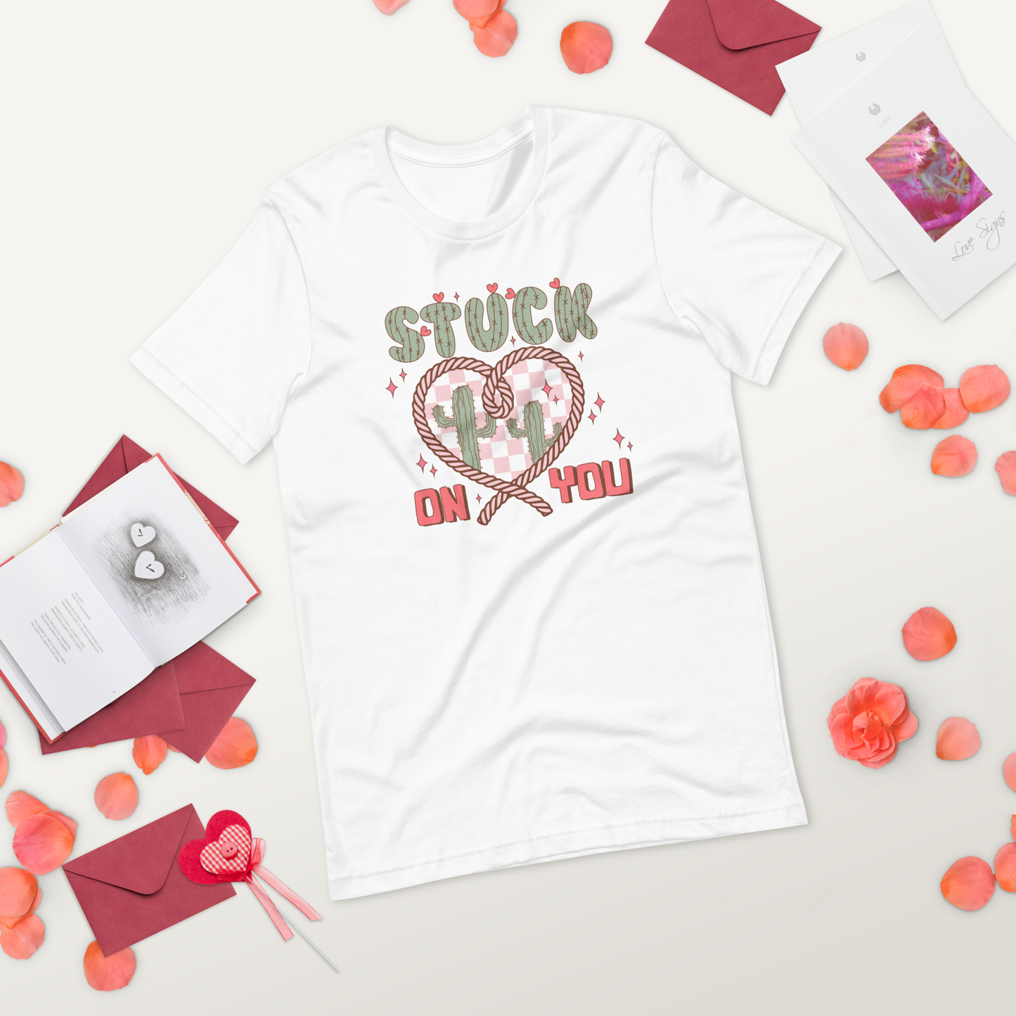 Stuck on You Western Style Cute Valentine's Day Unisex T-Shirt