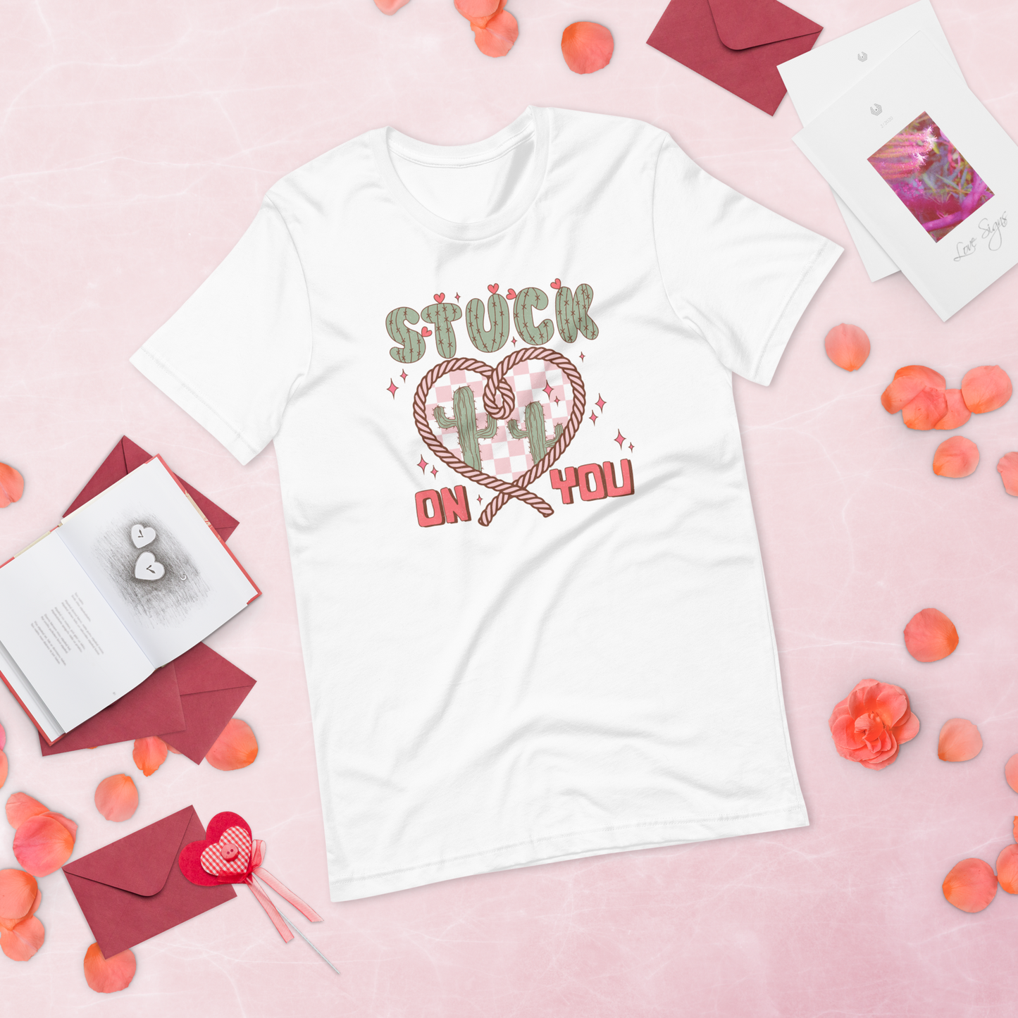 Stuck on You Western Style Cute Valentine's Day Unisex T-Shirt