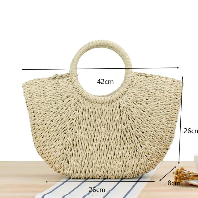 Artisan Woven Straw Bag