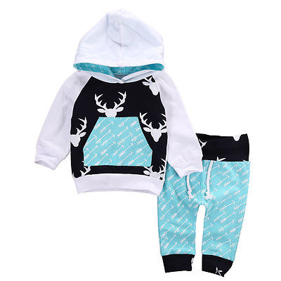 Fashion Toddler Baby Boys Tops Hoodie Pants