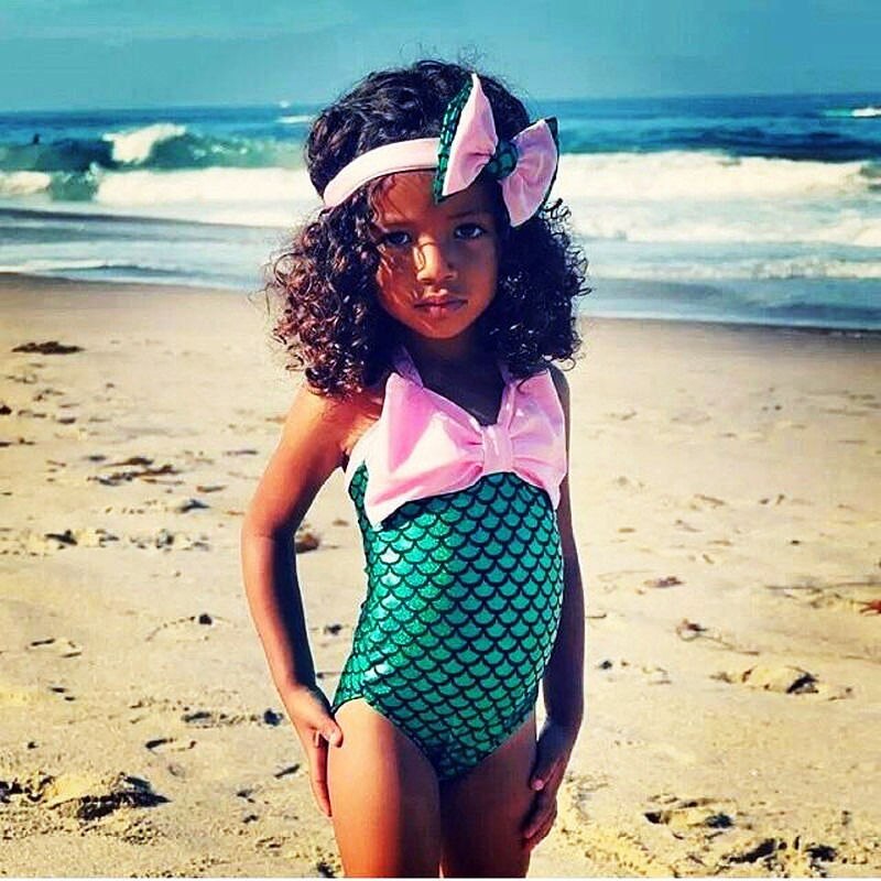 Toddler Kids Girls Mermaid Bikini Swimwear
