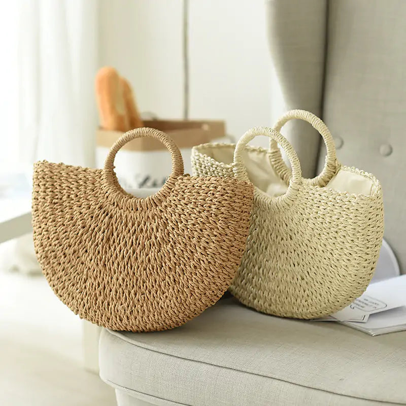 Artisan Woven Straw Bag