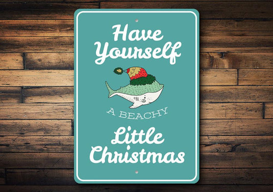 Beachy Little Christmas Sign