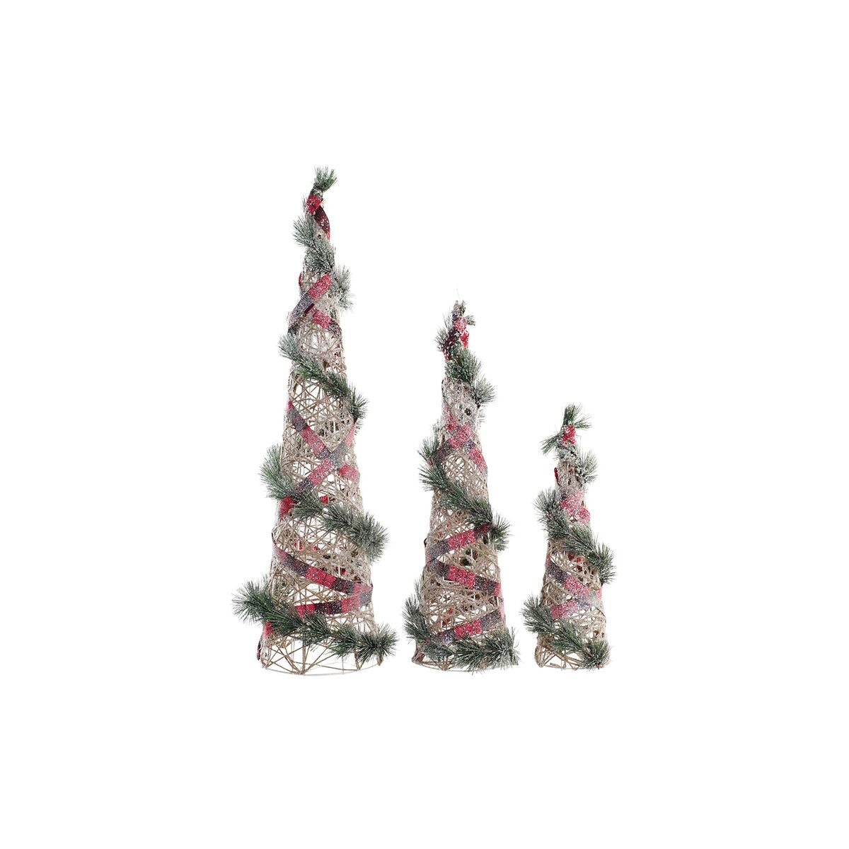 Decoration DKD Home Decor Cones Christmas LED Red Green Natural