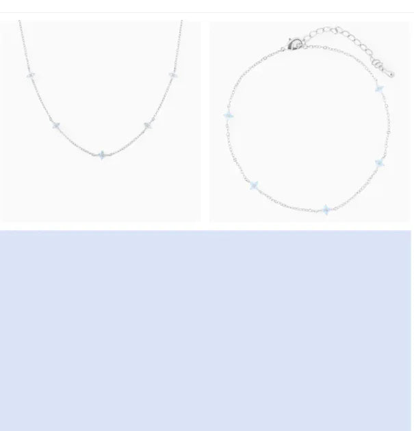 InsStyle Coastal Blue Flower Necklace: Spring & Summer Vacation Accessory
