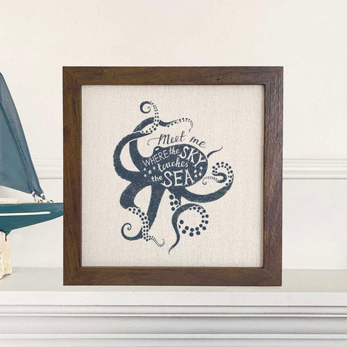 Meet Me (Octopus) - Framed Sign