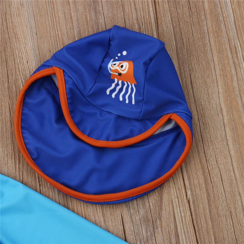 Cute Kids Baby Boys Swimwear Sets Octopus Printed