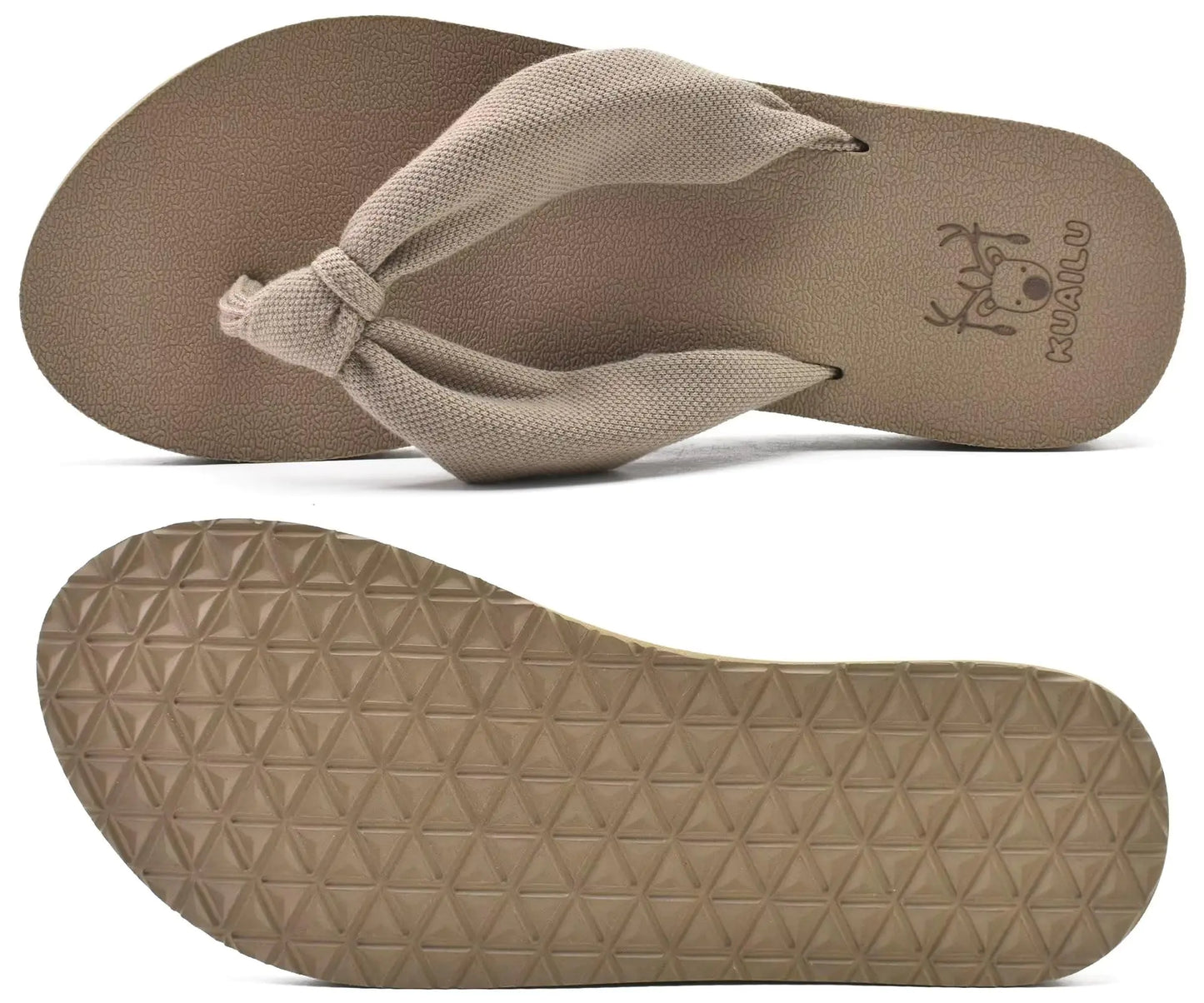 KuaiLu Women's Comfort Arch Support Flip Flops