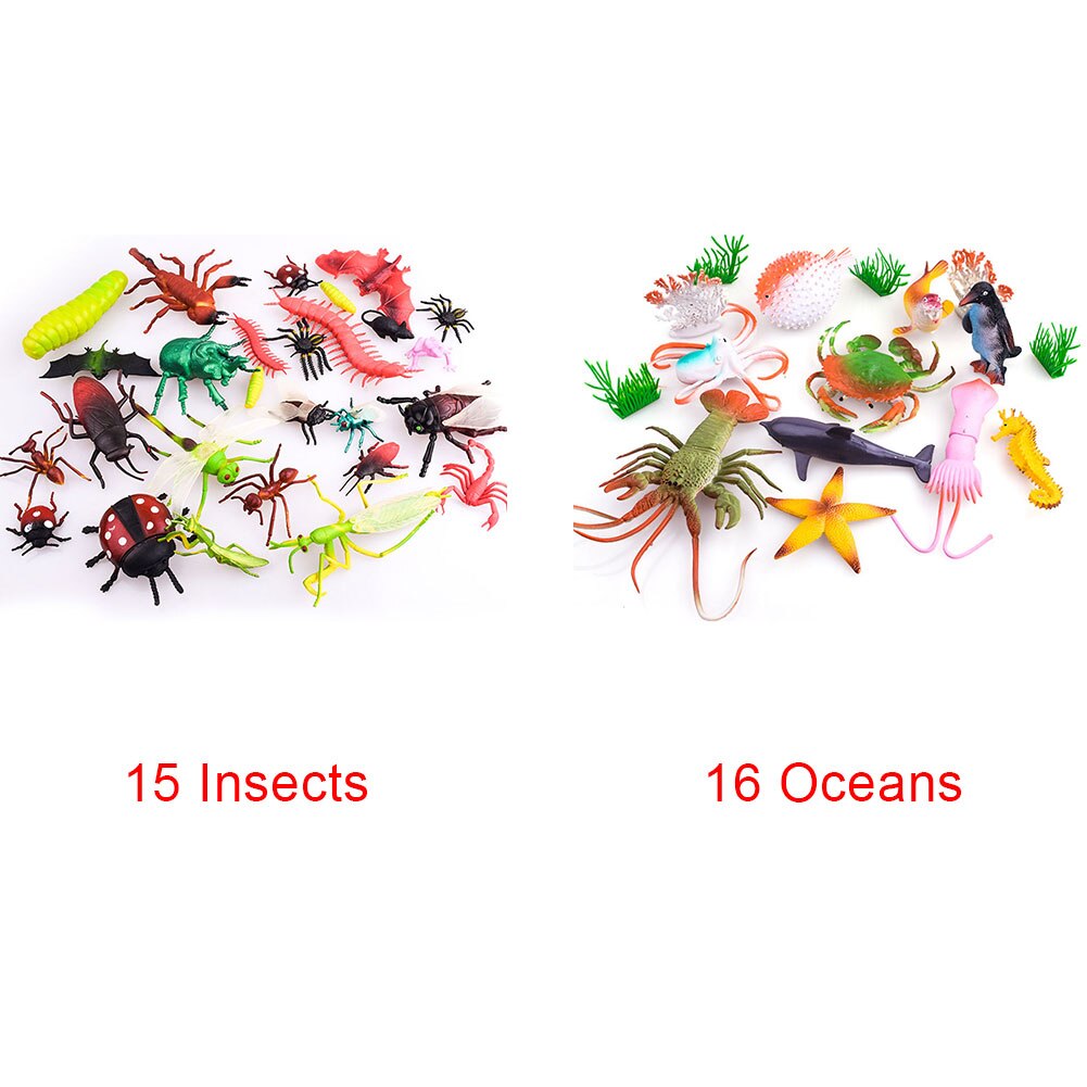 Undersea Animal Toy Set Portable Model Play Vivid