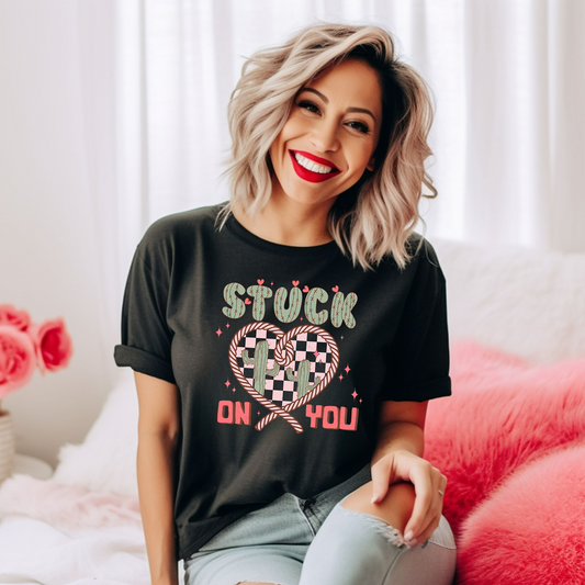 Stuck on You Western Style Cute Valentine's Day Unisex T-Shirt