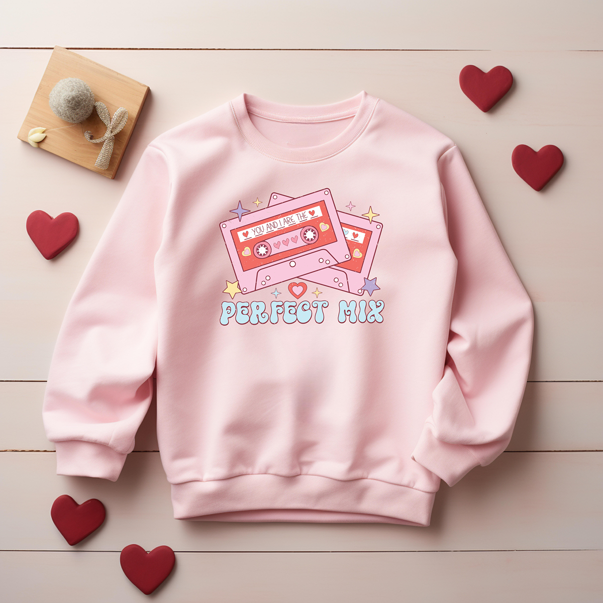 Perfect Mix Retro Vibes Valentine's Day Unisex Sweatshirt