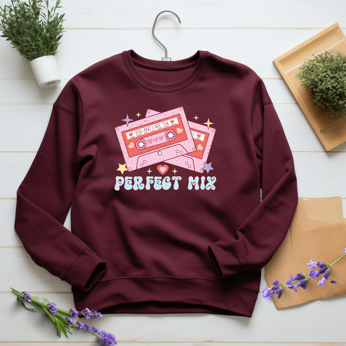 Perfect Mix Retro Vibes Valentine's Day Unisex Sweatshirt