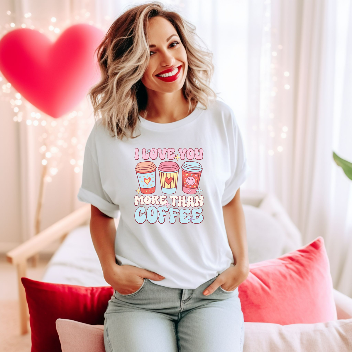 I Love You More Than Coffee Unisex t-shirt