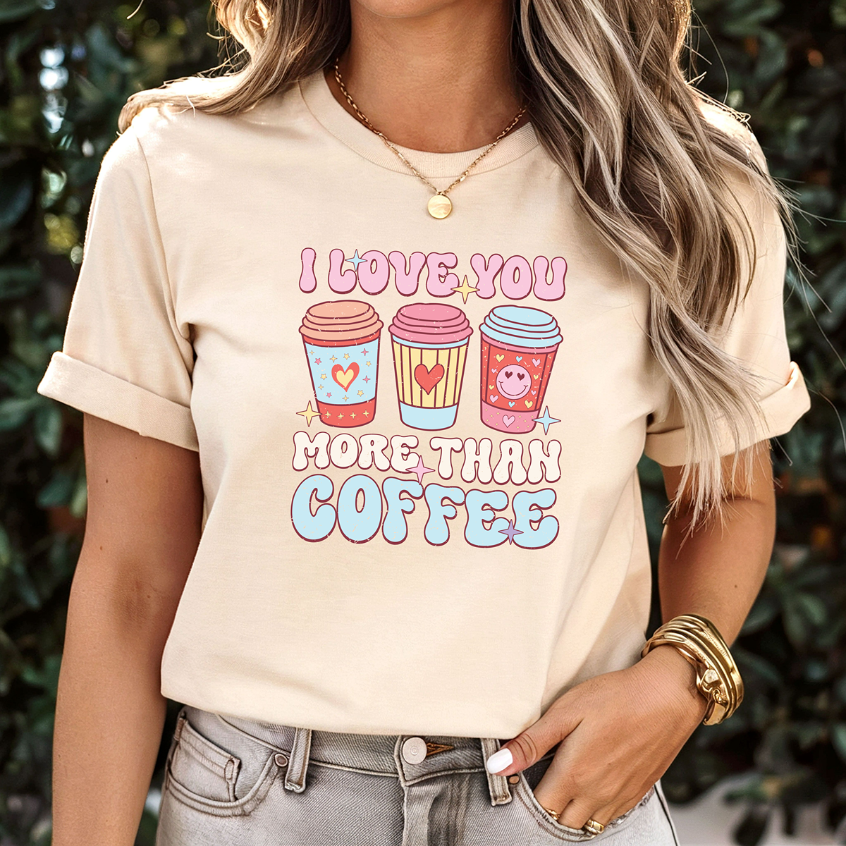 I Love You More Than Coffee Unisex t-shirt