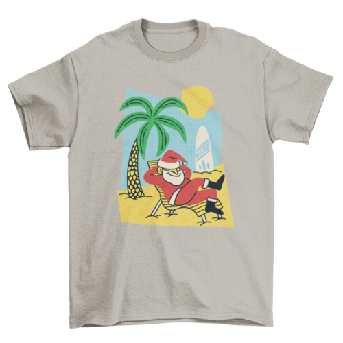 Great Fashion Summer Santa Claus Relaxing Beach Christmas Holiday