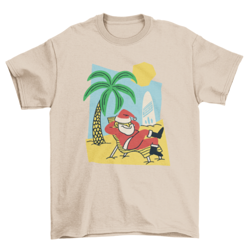 Great Fashion Summer Santa Claus Relaxing Beach Christmas Holiday