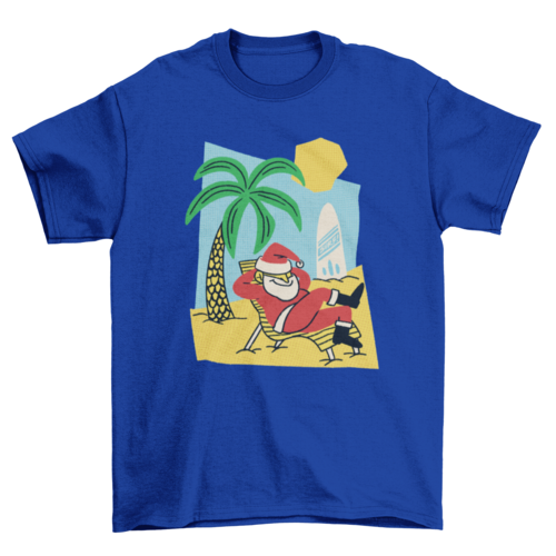 Great Fashion Summer Santa Claus Relaxing Beach Christmas Holiday