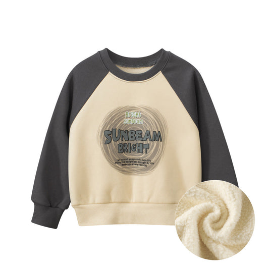 Baby Boy Kids Letters Pattern Crew Neck Long Sleeves Warm Cozy