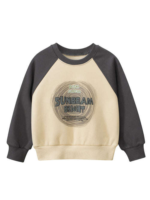 Baby Boy Kids Letters Pattern Crew Neck Long Sleeves Warm Cozy